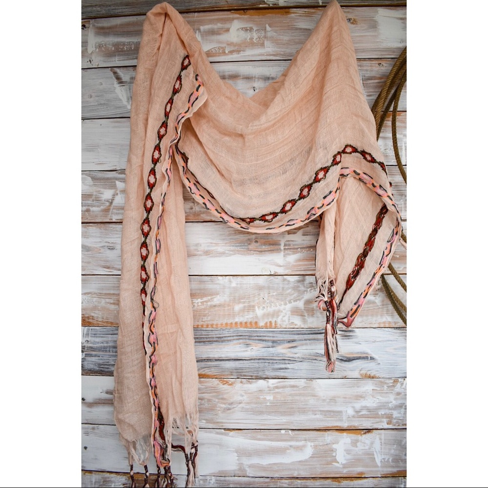 Pink Tribal Scarf